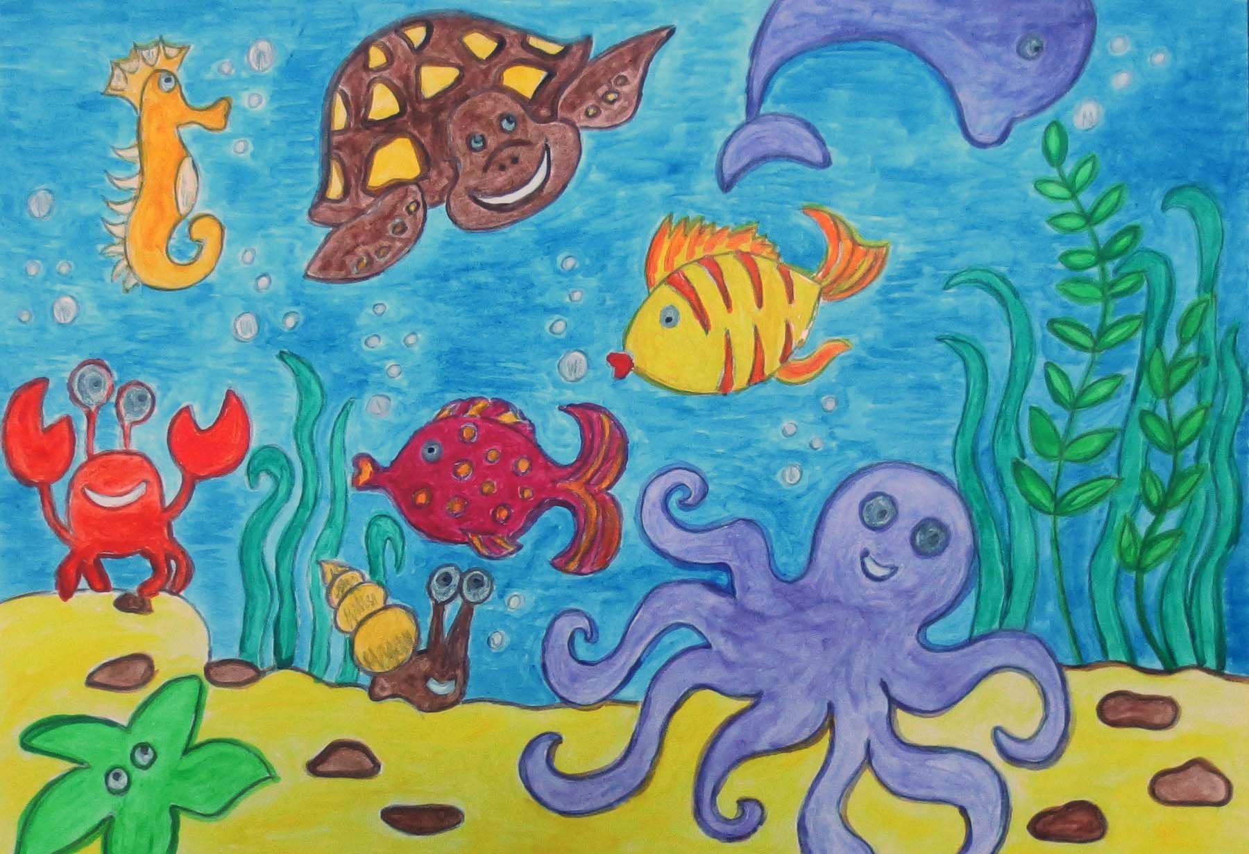 Рисунок подводного мира
