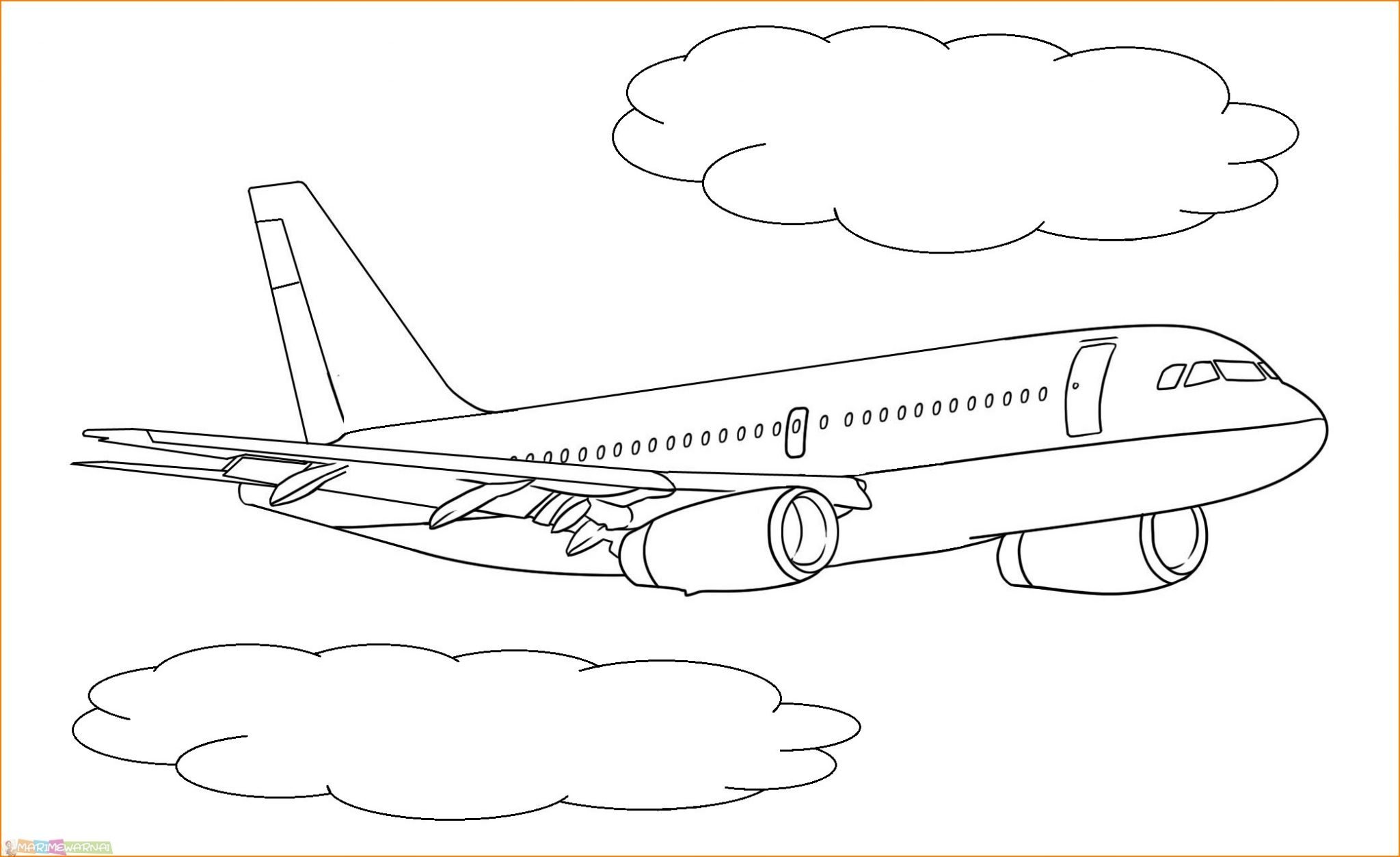 Пассажирский самолет раскраска для детей