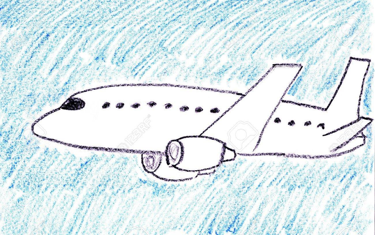 Самолет рисунок 1 класс