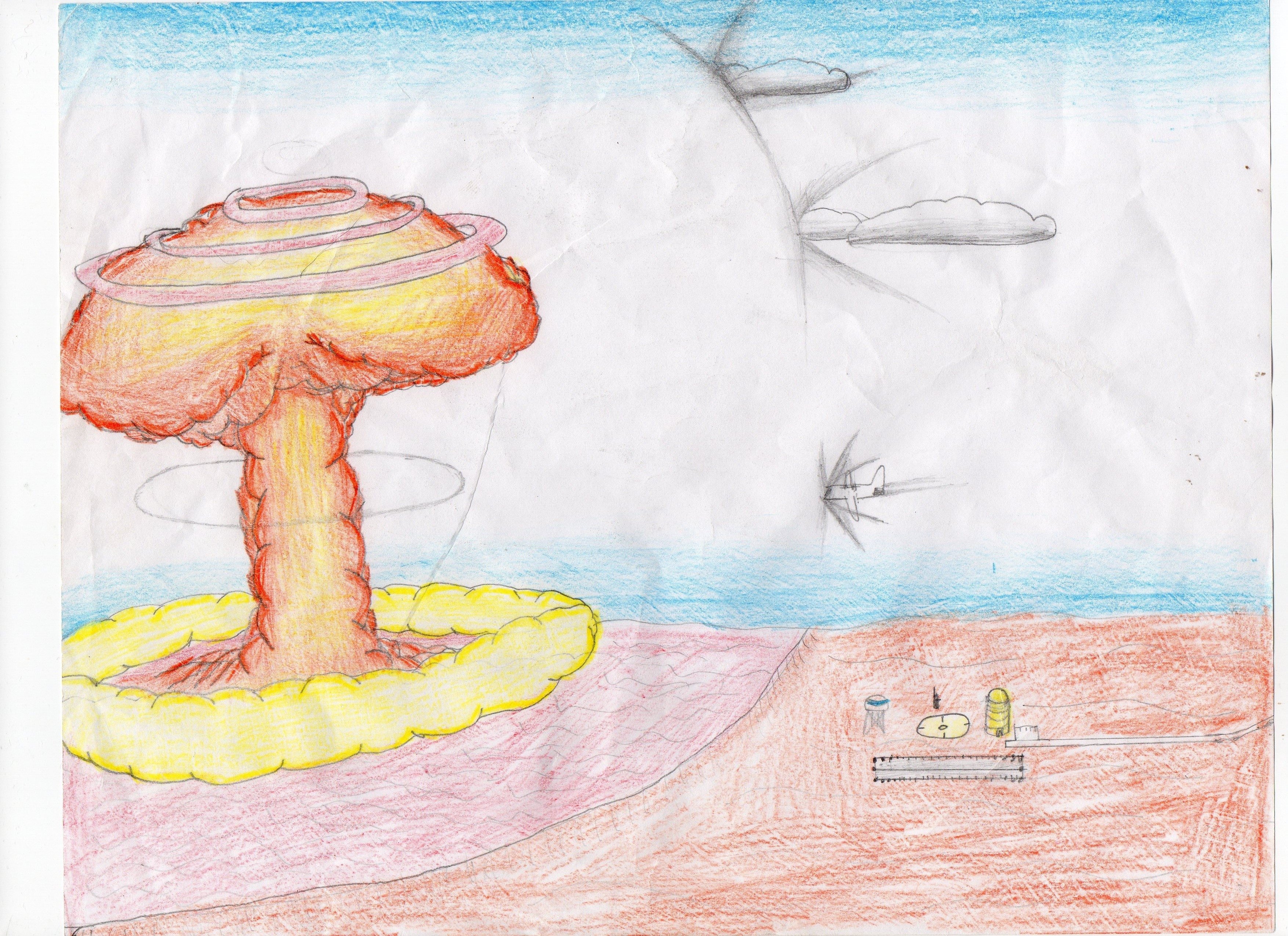 Ядерный взрыв рисунок