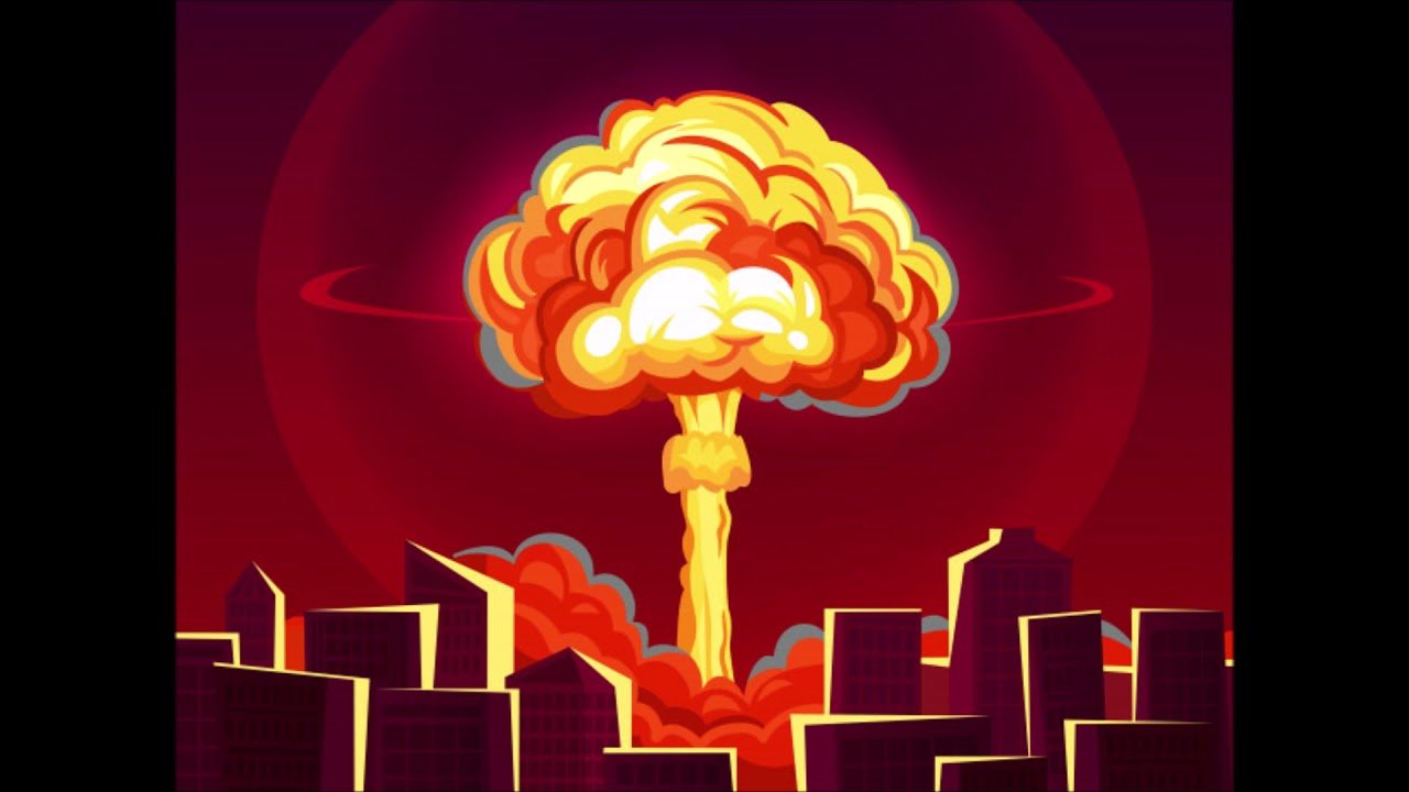 Взрыв бомбы рисование