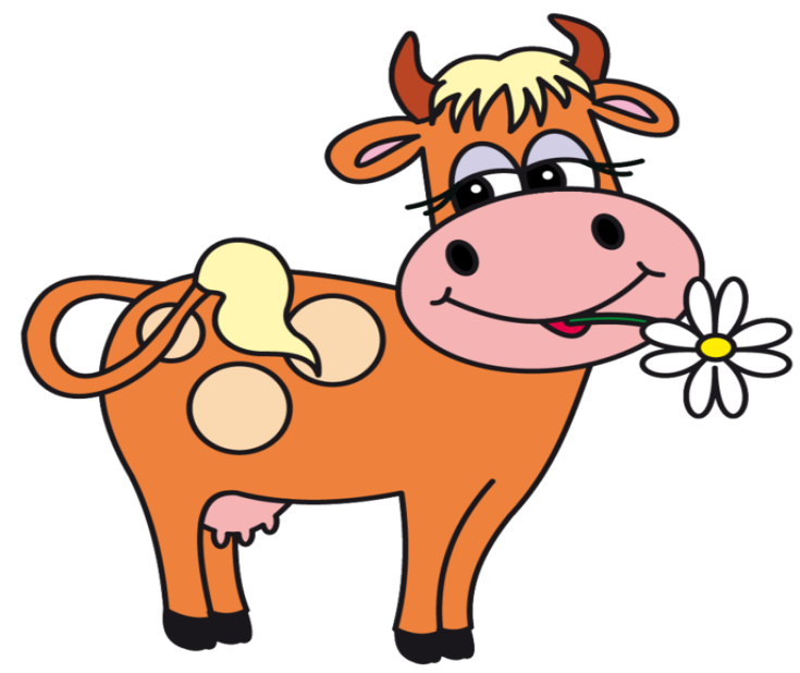 Коровка буренка. Корова мультяшная. Корова для детей. Теленок мультяшный. Изображение коровы для детей.