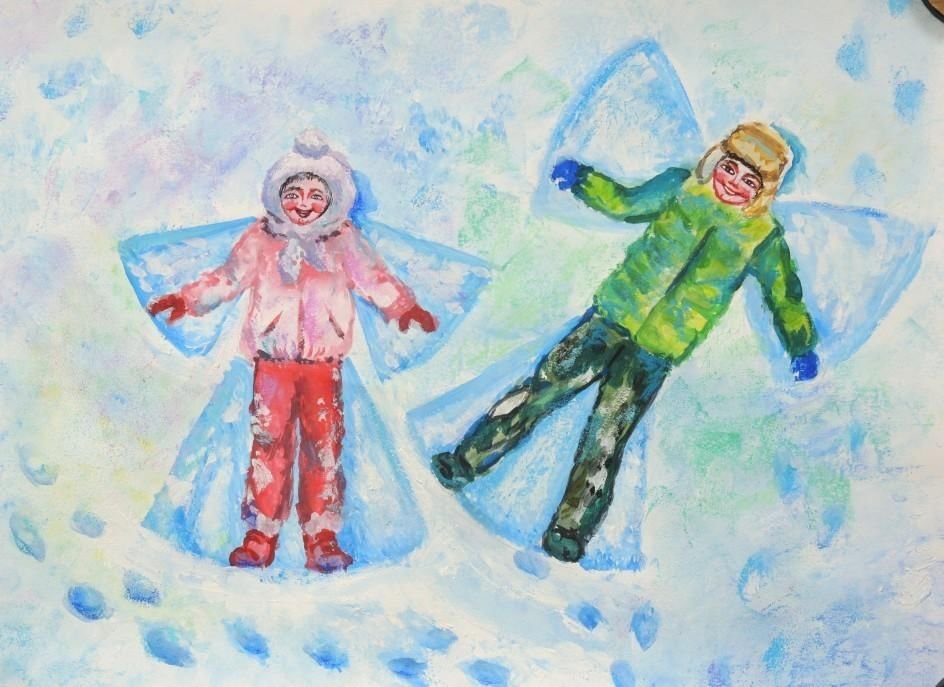 Снежный ангел рисунок