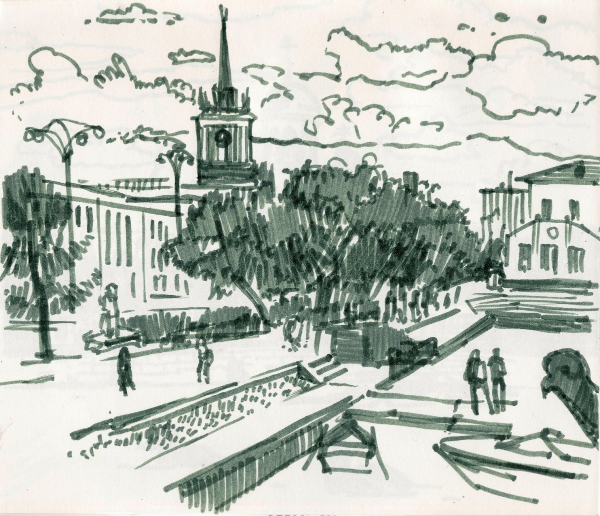 Екатеринбург нарисовать карандашом - 83 фото
