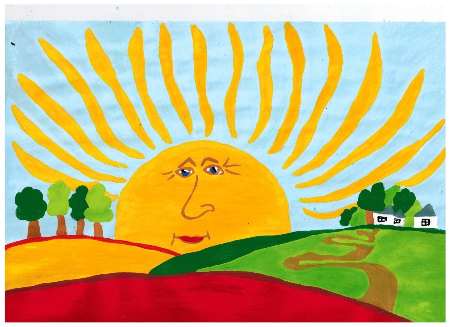 Солнышко детский рисунок