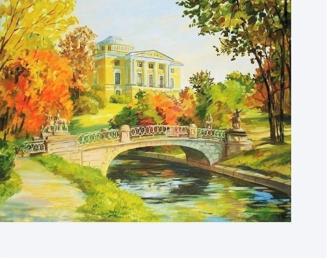 Картины Юсуповский сад Санкт Петербург осень