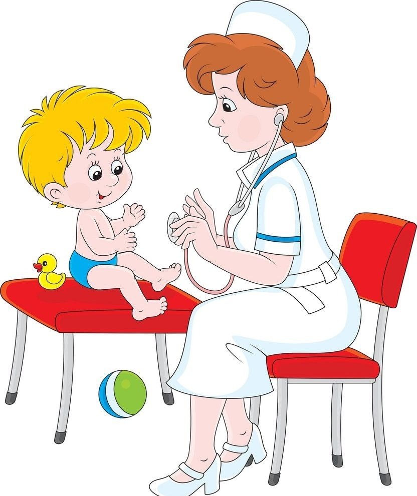 Иллюстрации медсестра детского сада