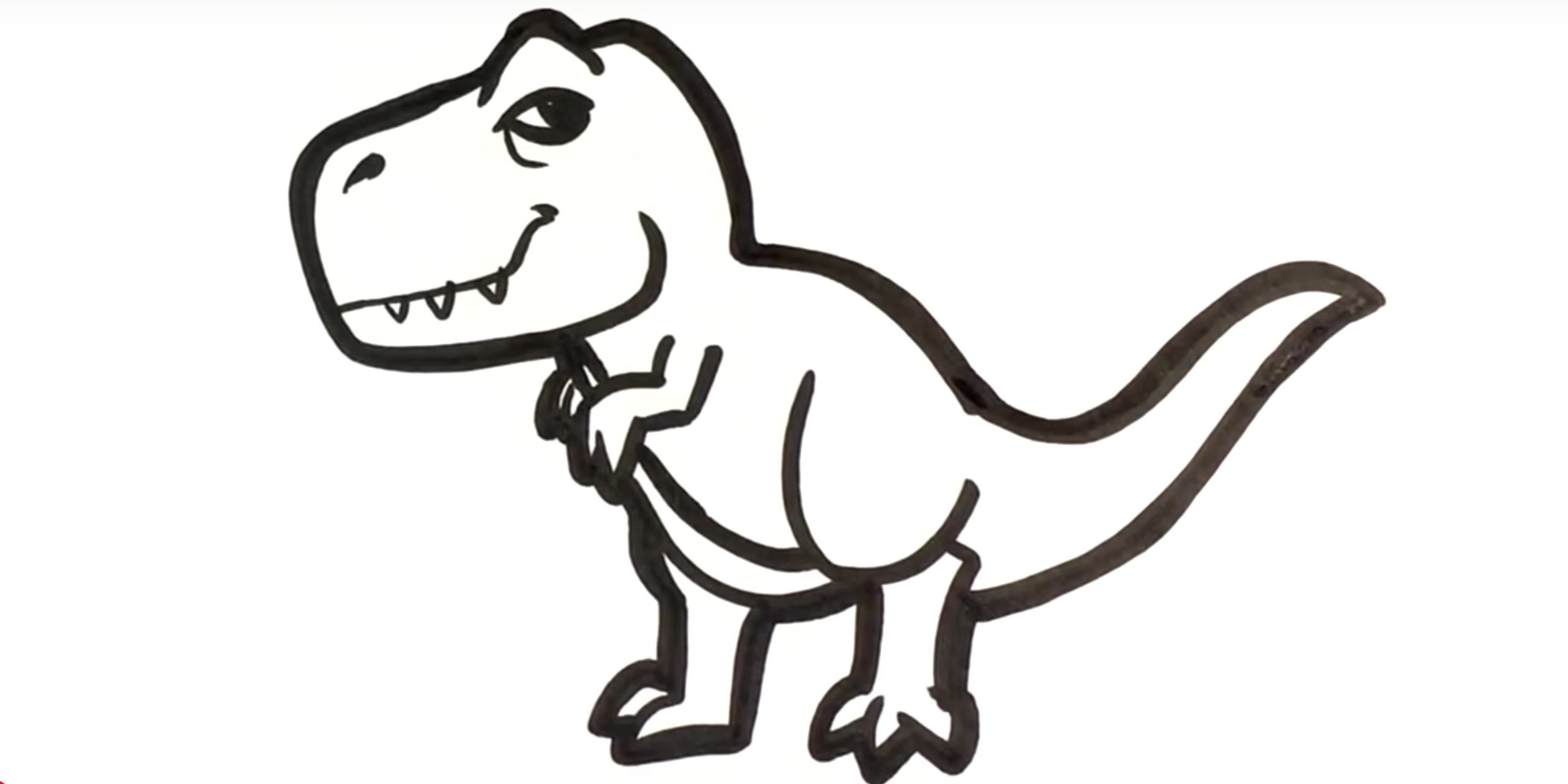 Лёгкие рисунки динозавров
