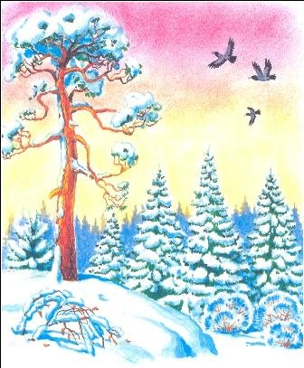 Иллюстрация к пьесе Чайковского зимнее утро