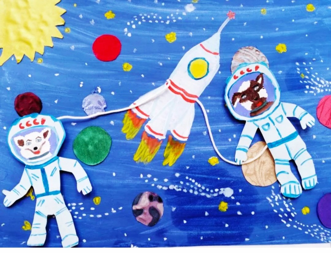 День космонавтики рисунок в садик