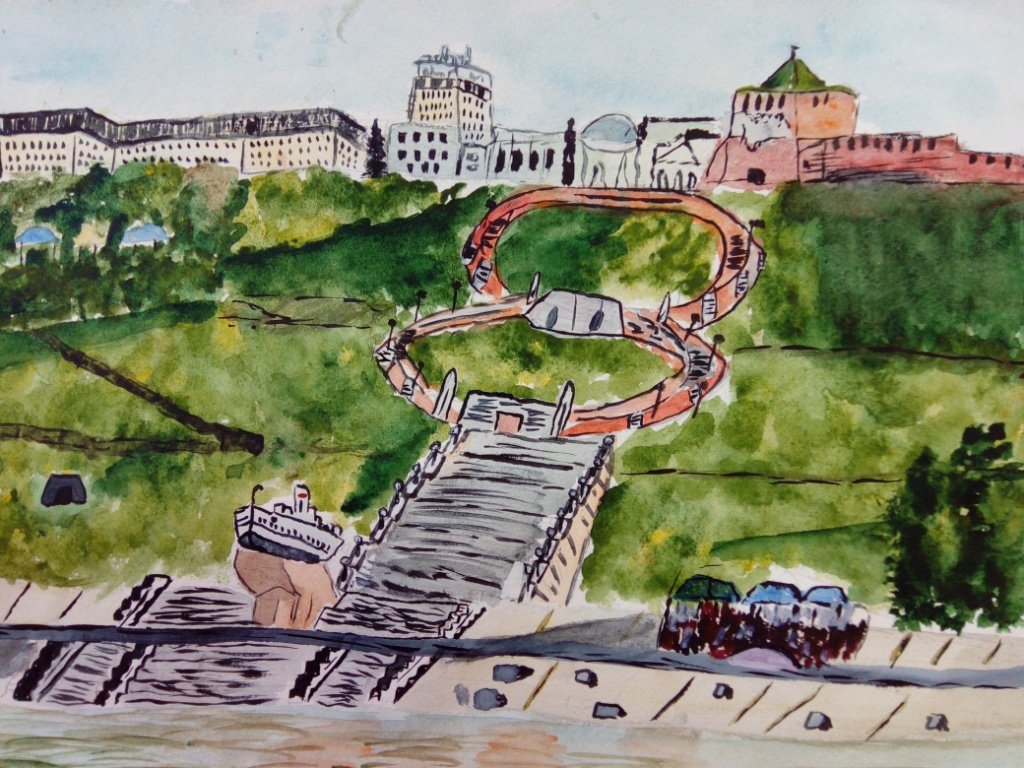 Рисунок город чебоксары