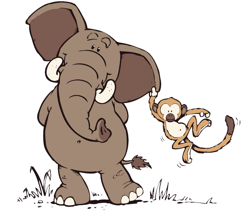Включи сумасшедший слоник вытирает. Слоник рисунок. Слон и обезьяна. Слоники мультяшные. Слоненок иллюстрация.