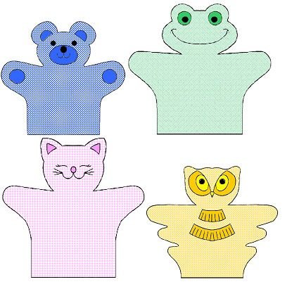 Выкройка перчаточной куклы лисы