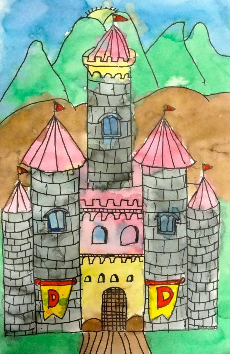 Сказочные дворцы и замки рисунки