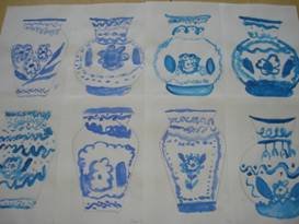 Гжель роспись подготовительная группа