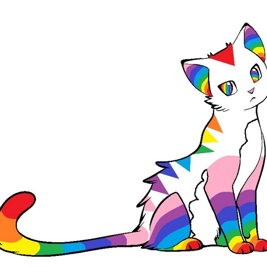 Включи радужные друзья кот. Радужный кот. Радужная кошечка. Кот с радугой. Радужные котята.