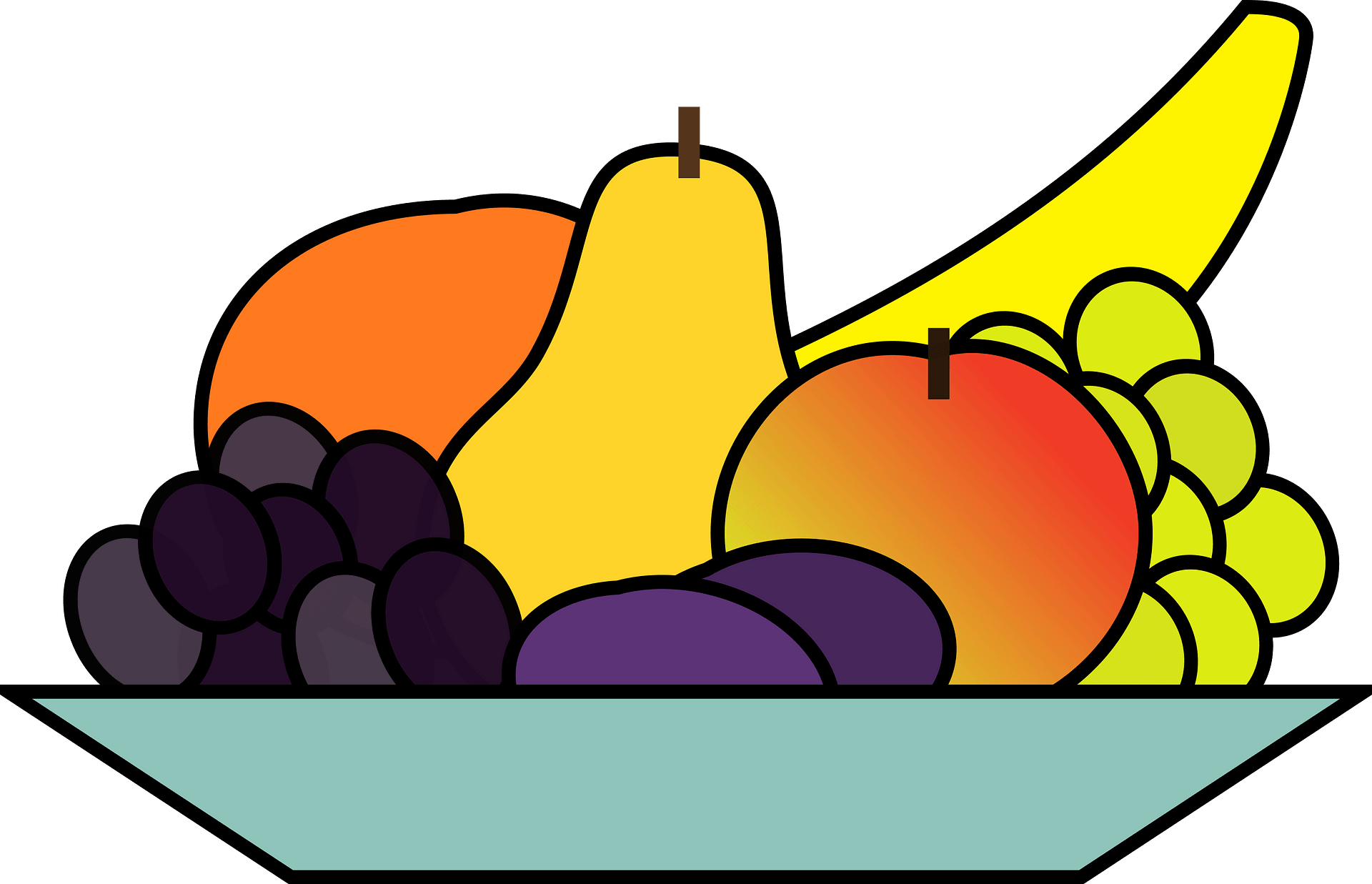 Детский рисунок тарелка с фруктами (43 фото) " рисунки для срисовки на...