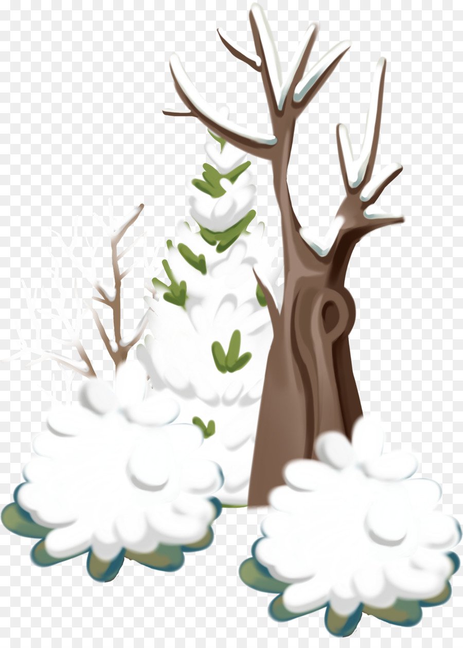 Дерево в снегу для детей