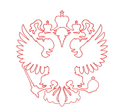 Поэтапный рисунок герба России