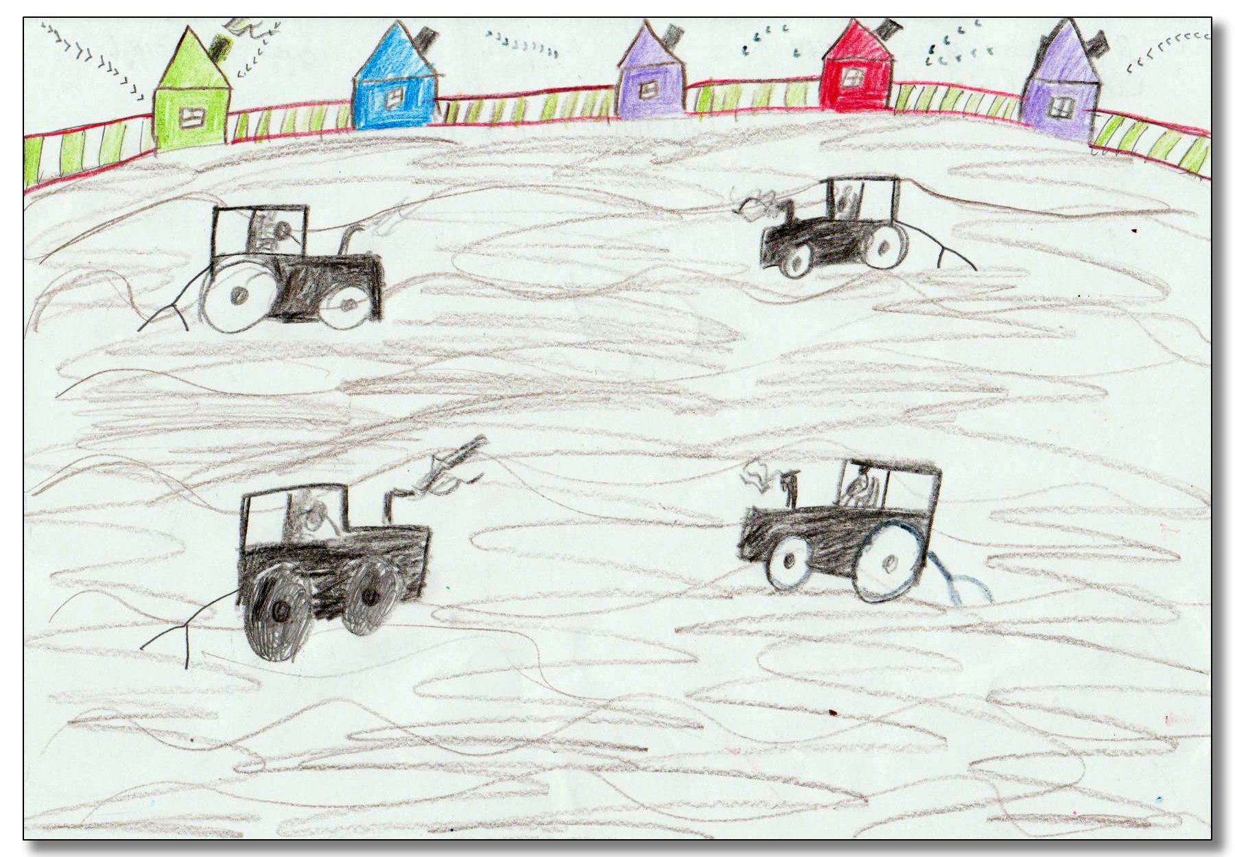 Рисование в старшей группе на тему трактор