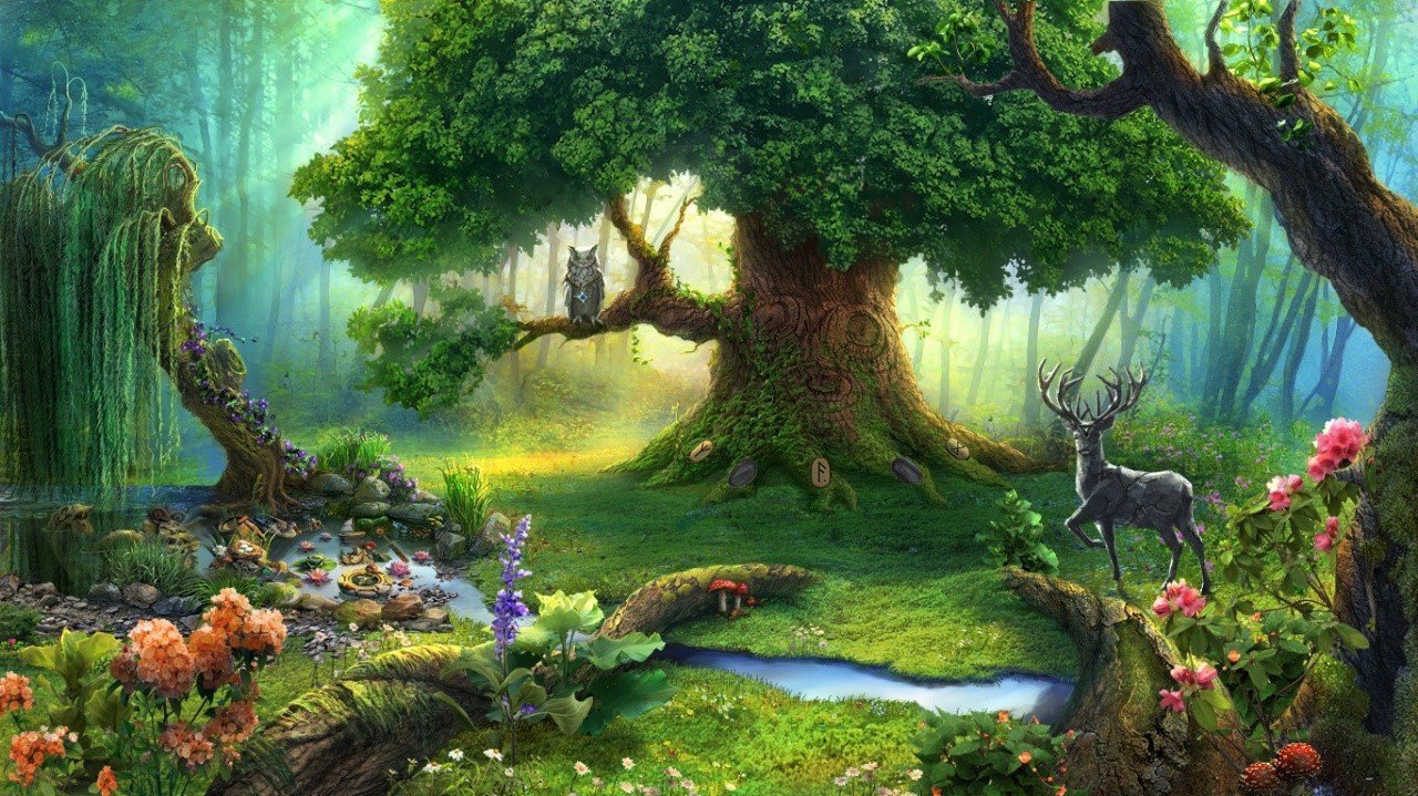 Фантастический лес рисунок детский (49 фото) .