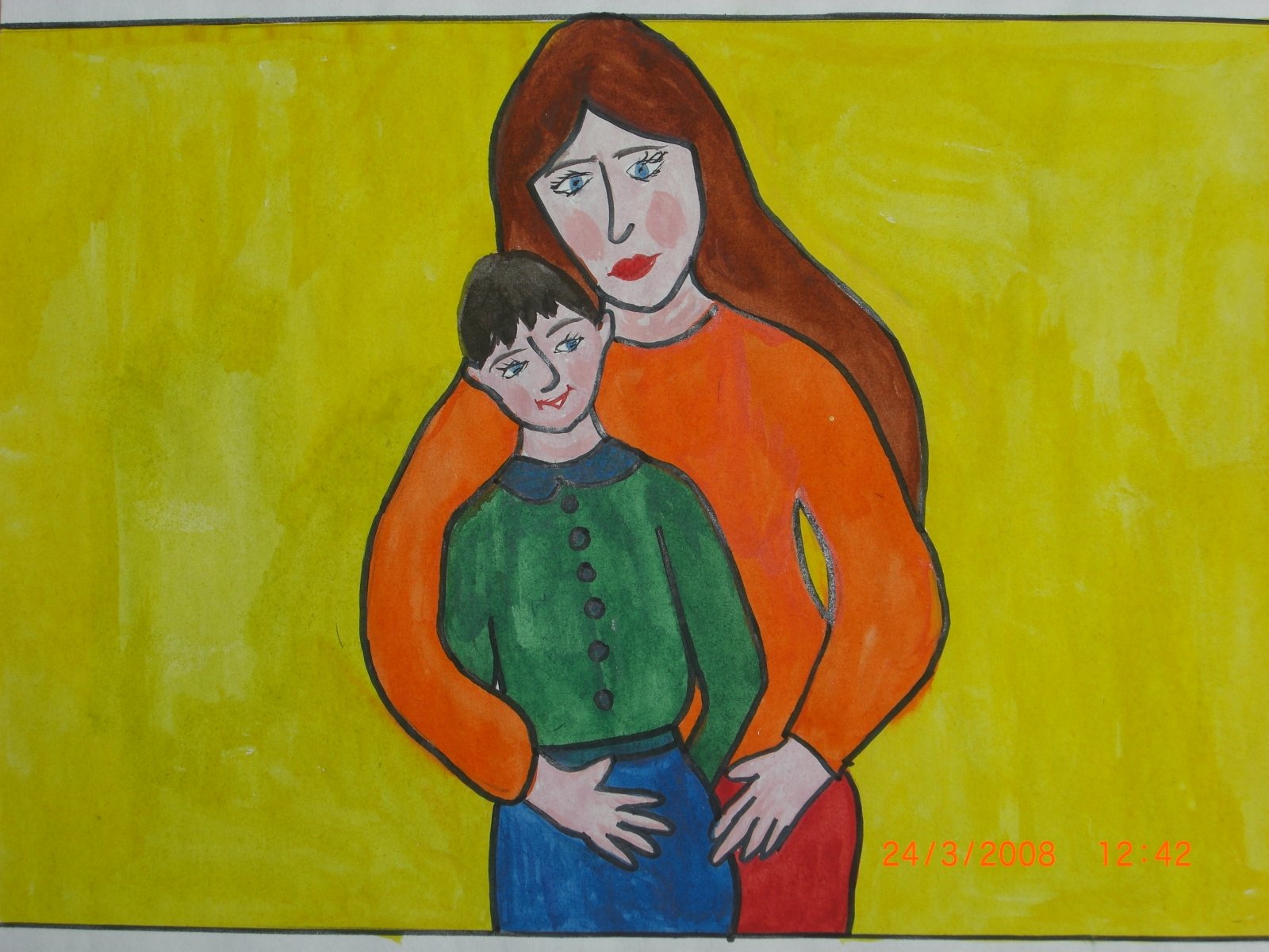 Рисунок мать и дитя 4 класс