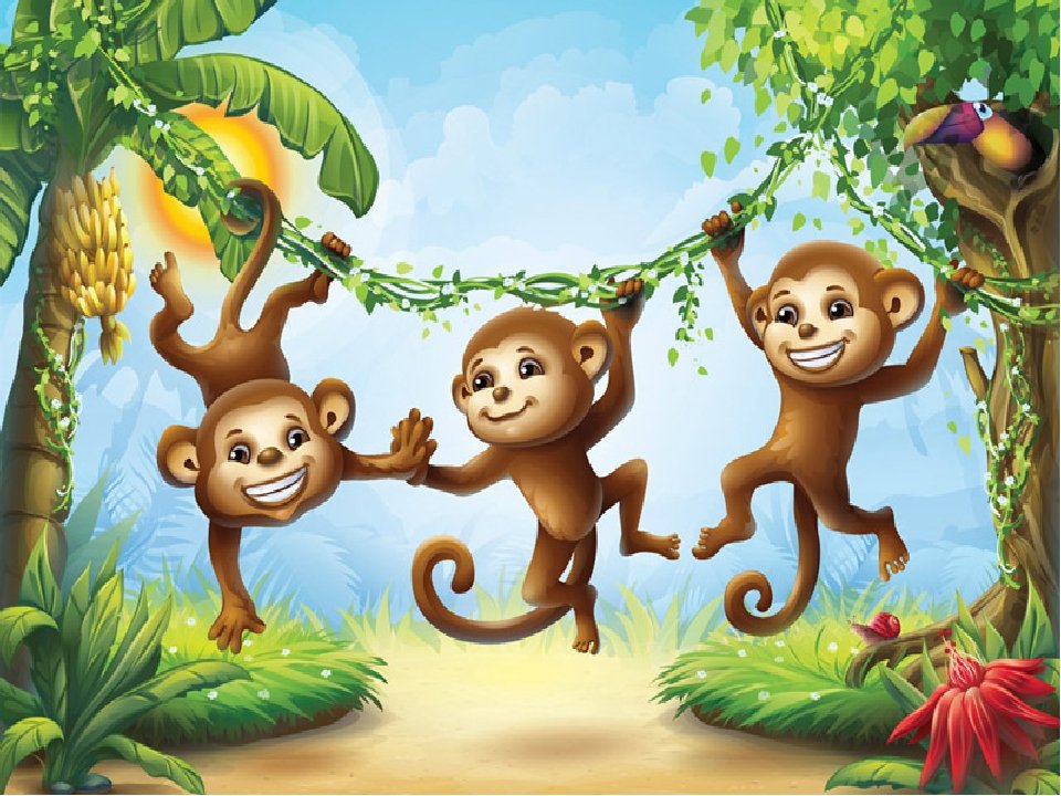 Jungle monkeys. Веселые мартышки. Обезьяны в джунглях. Обезьянка на Пальме. Обезьяна рисунок.