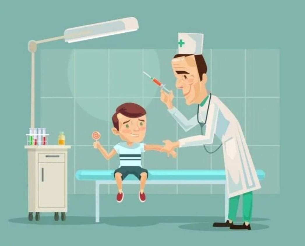 Прививка ребенка у врача