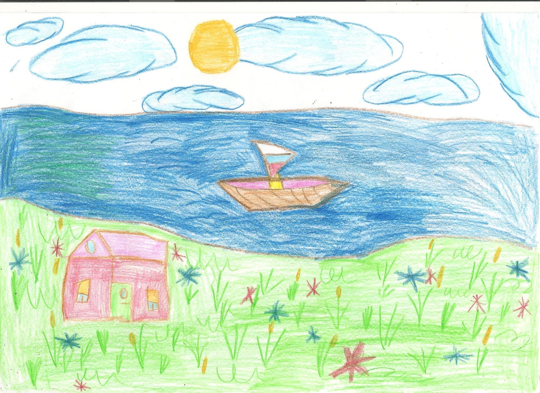 Рисунок лето для детей карандашом