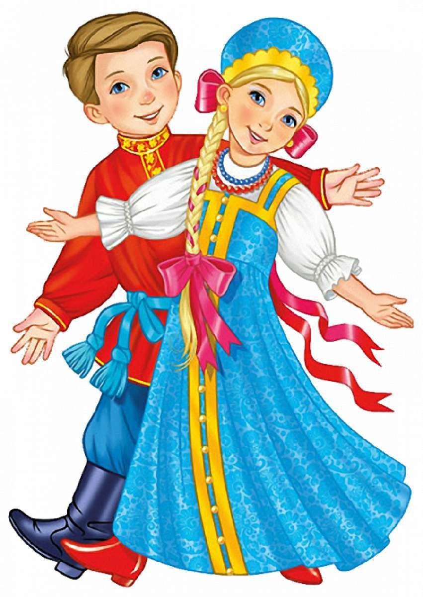 Русско народный костюм мальчика и девочки
