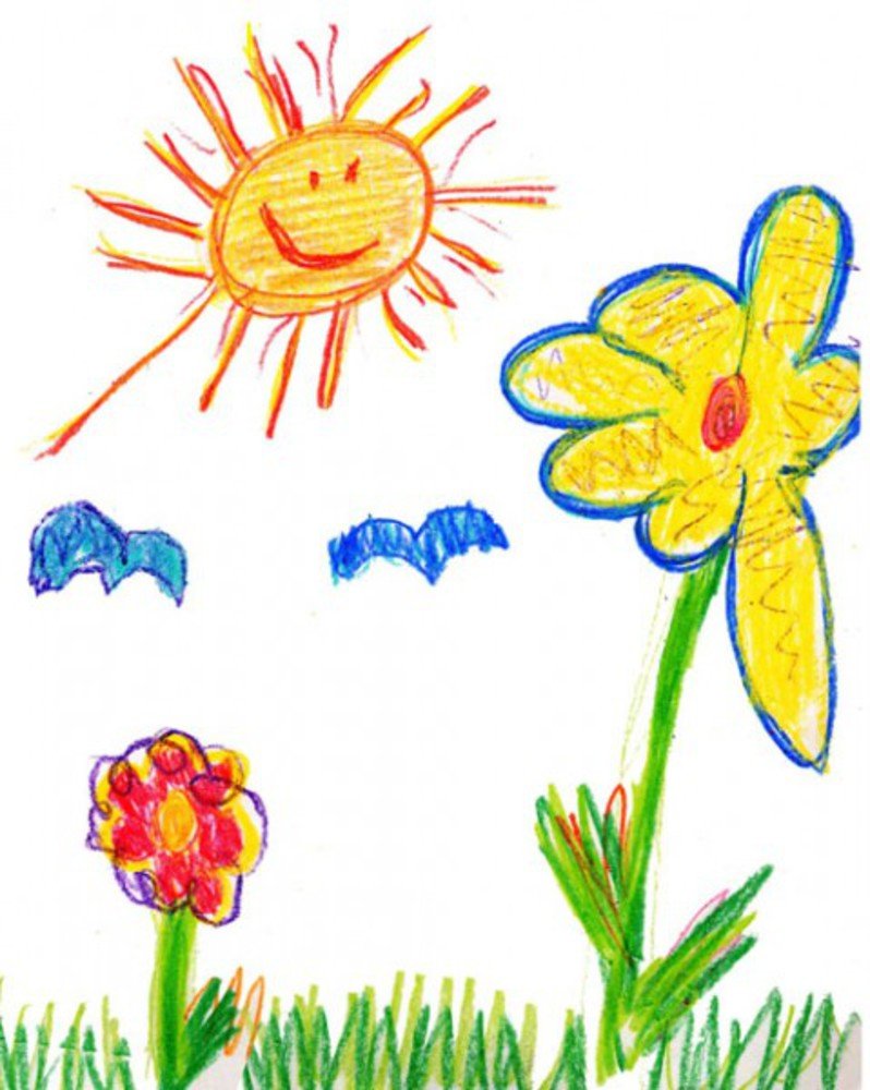 Детский рисунок цветы