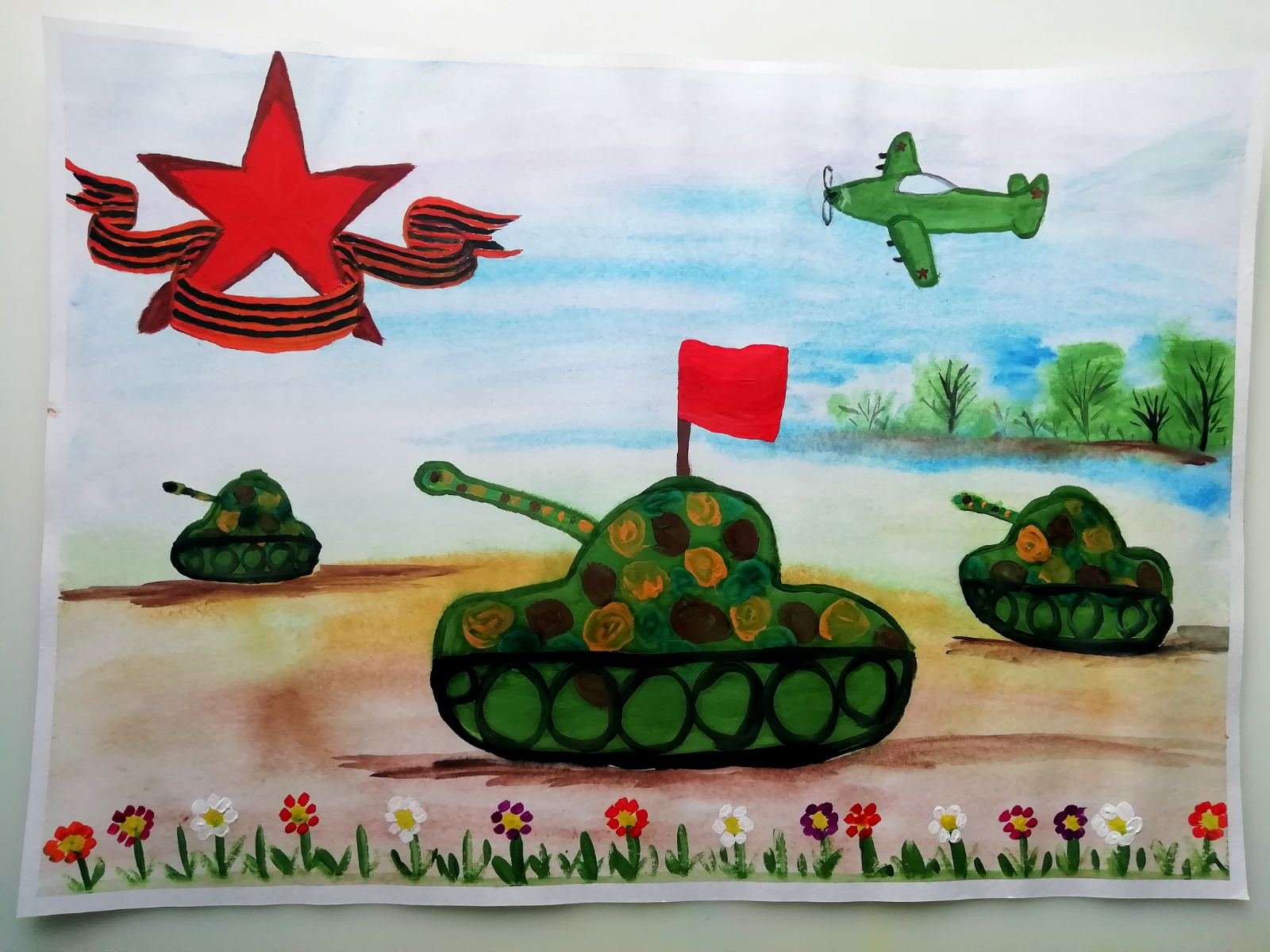 Рисунки парад военной техники для детей