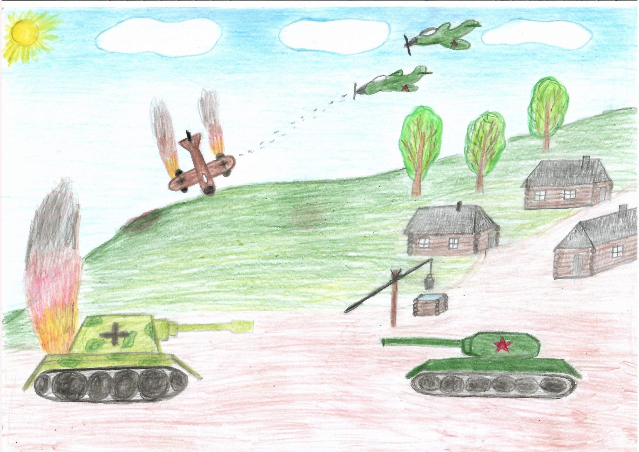 Рисунки на тему Курская битва