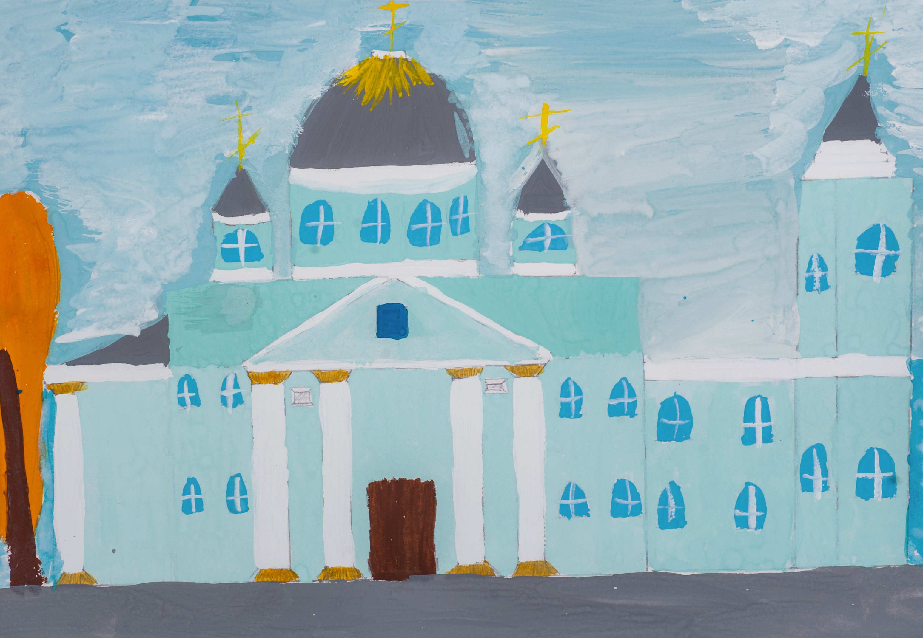 Знаменский собор Борисоглебск рисунок