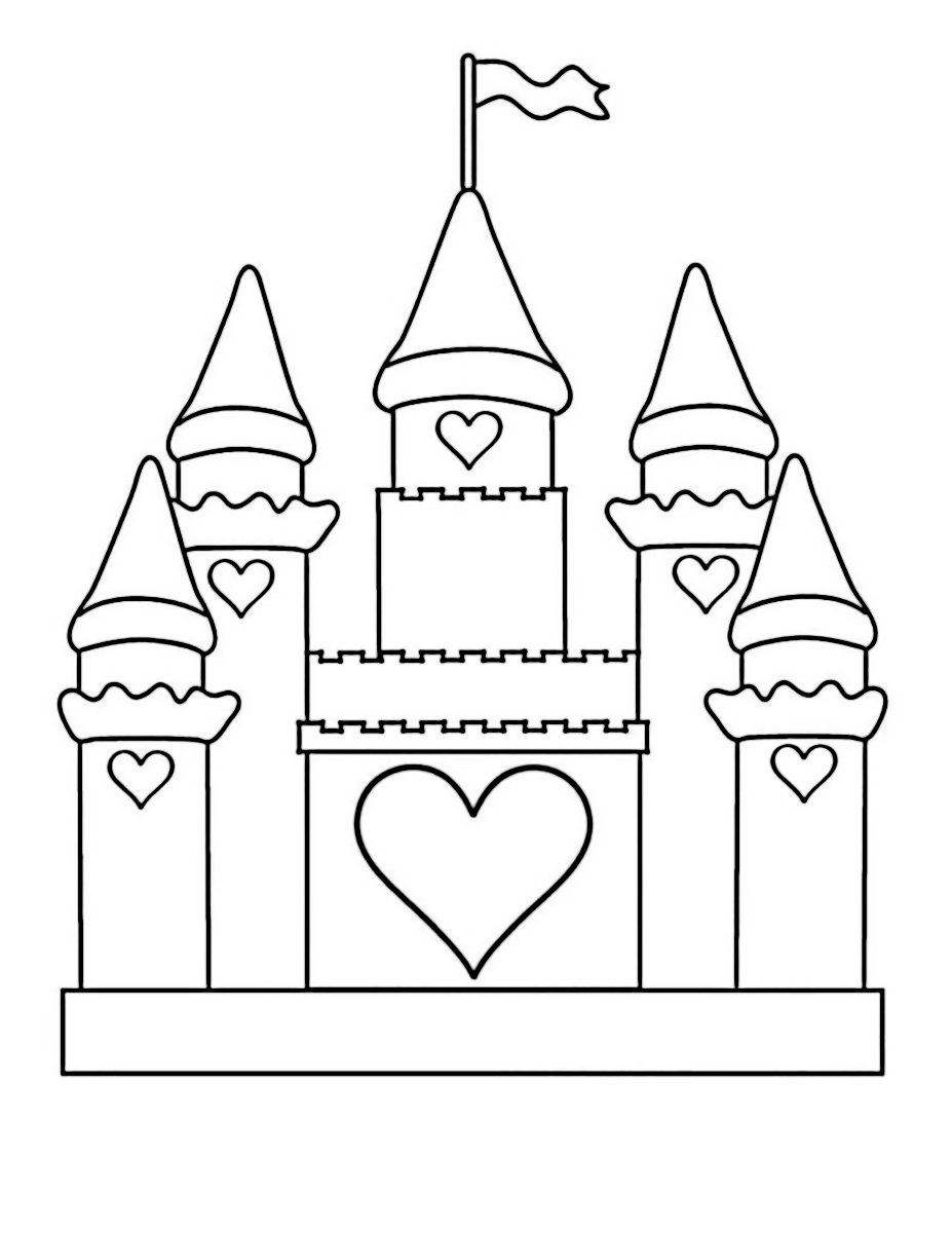 Замок принцессы раскраска для детей