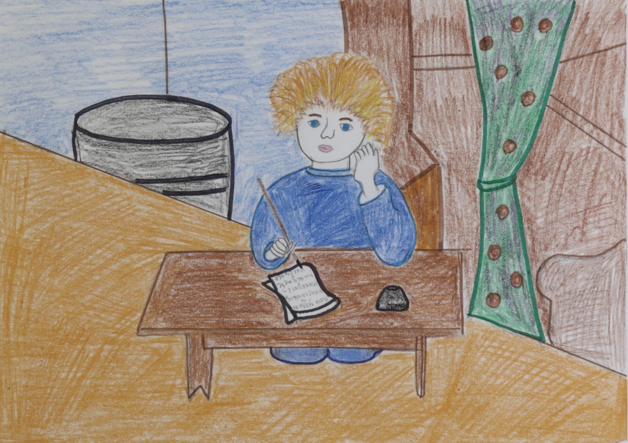 Ванька Чехов рисунок детский