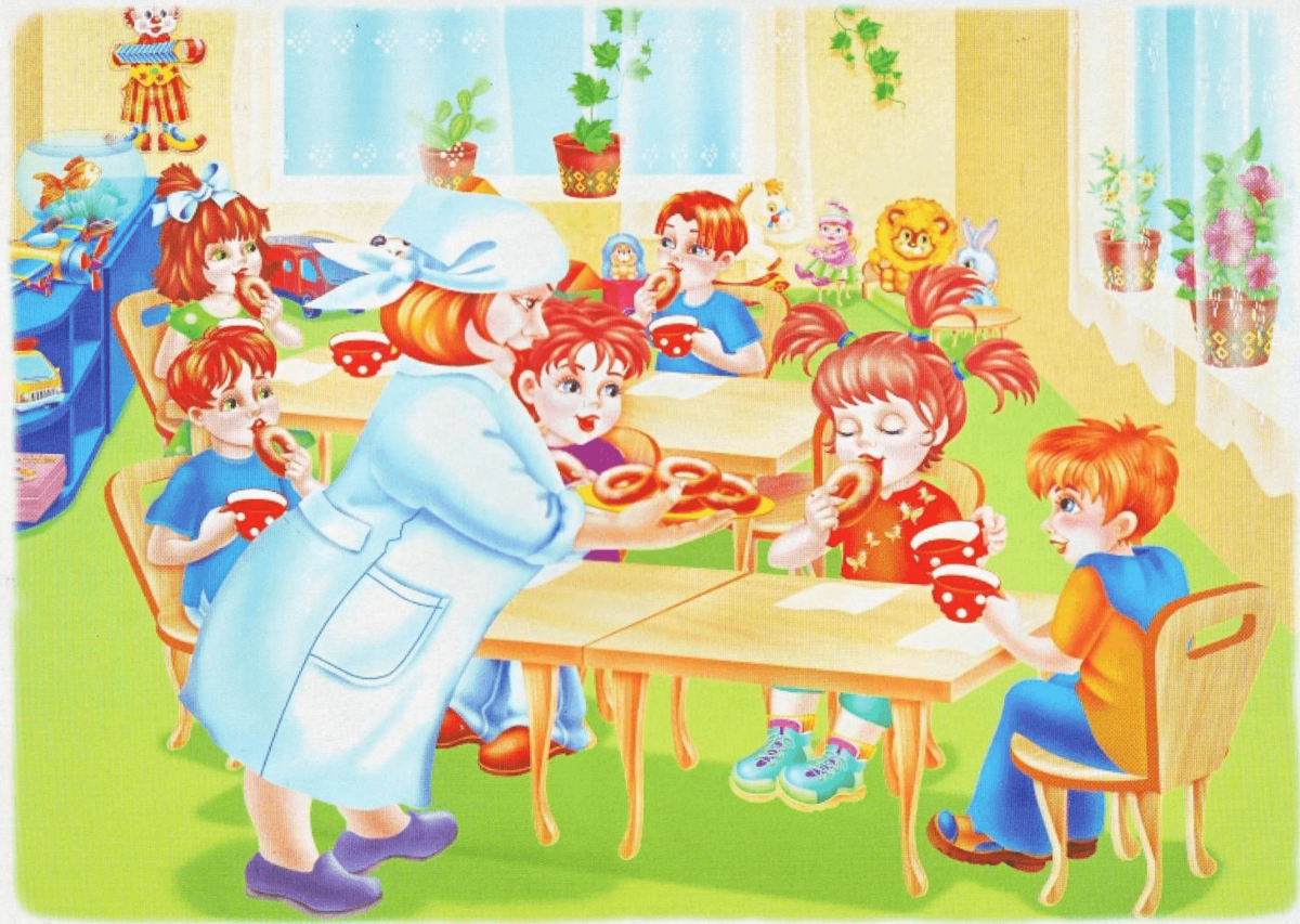 Картинки для детей дошкольного. Детский сад иллюстрация. Дети за столом в детском саду. Сюжетные картины для детского сада. Детский сад за столом.