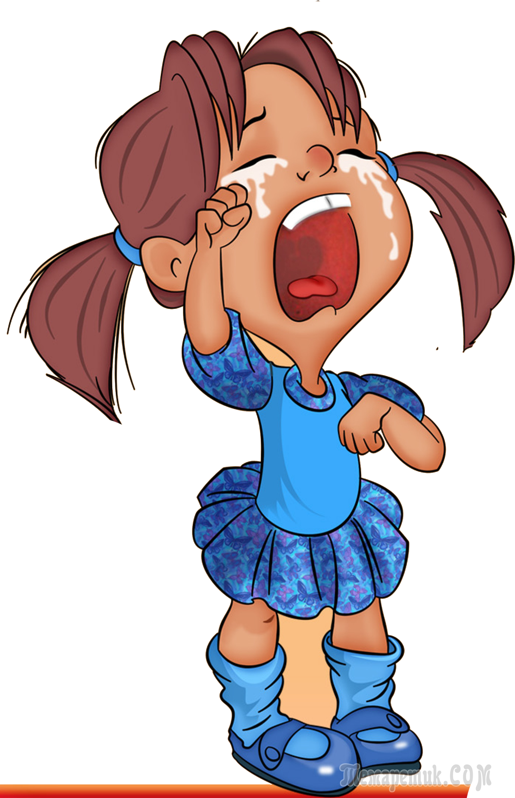 Детский рисунок девочка плачет