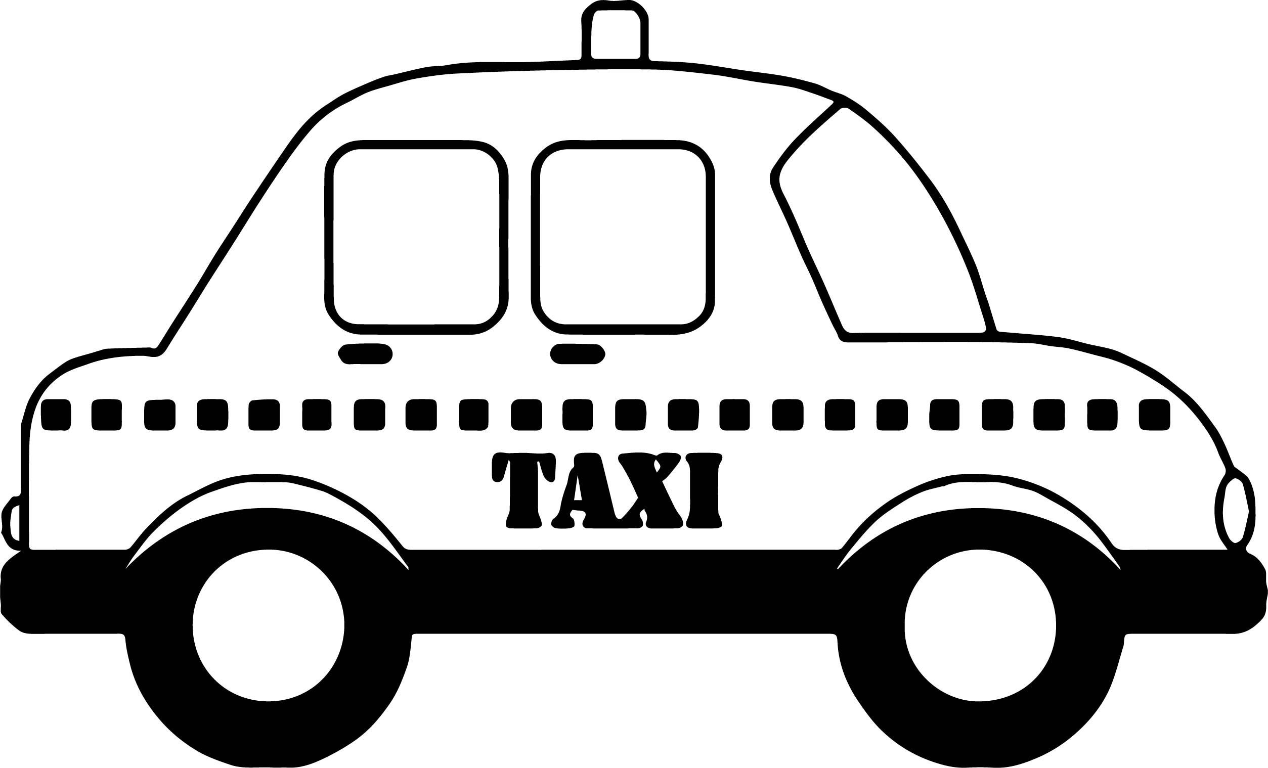 Раскраска машина такси