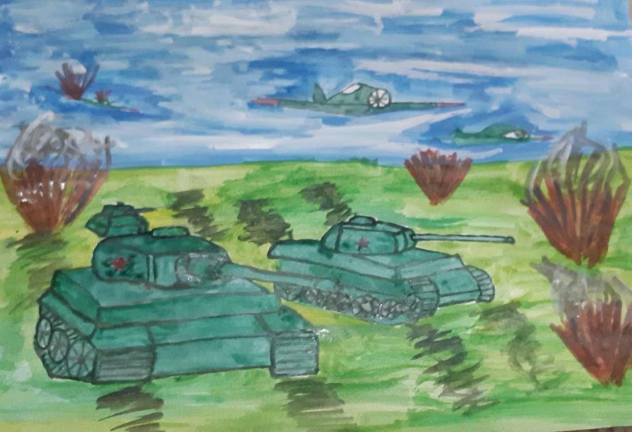 Победа в Курской битве рисунок