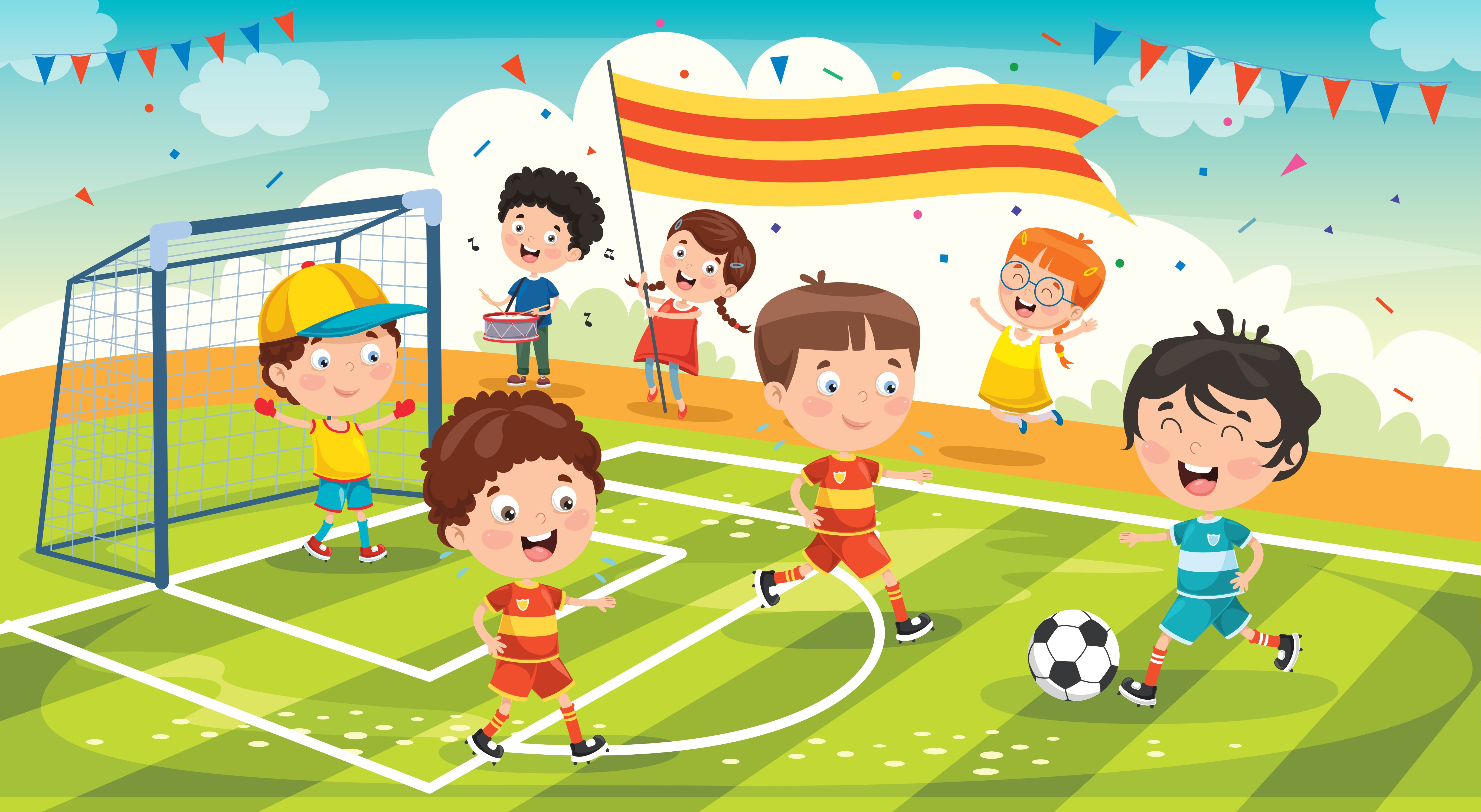 Футбол детский сад мультяшная