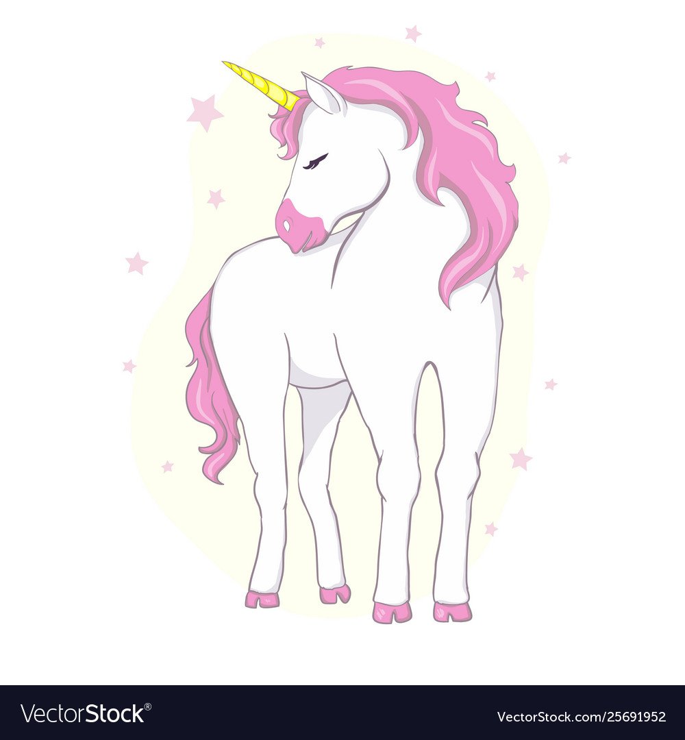 Конь с розовой гривой для срисовки