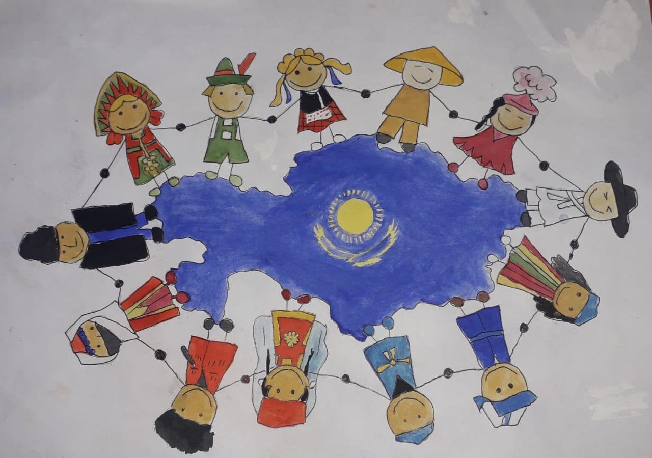Детские рисунки ко Дню независимости