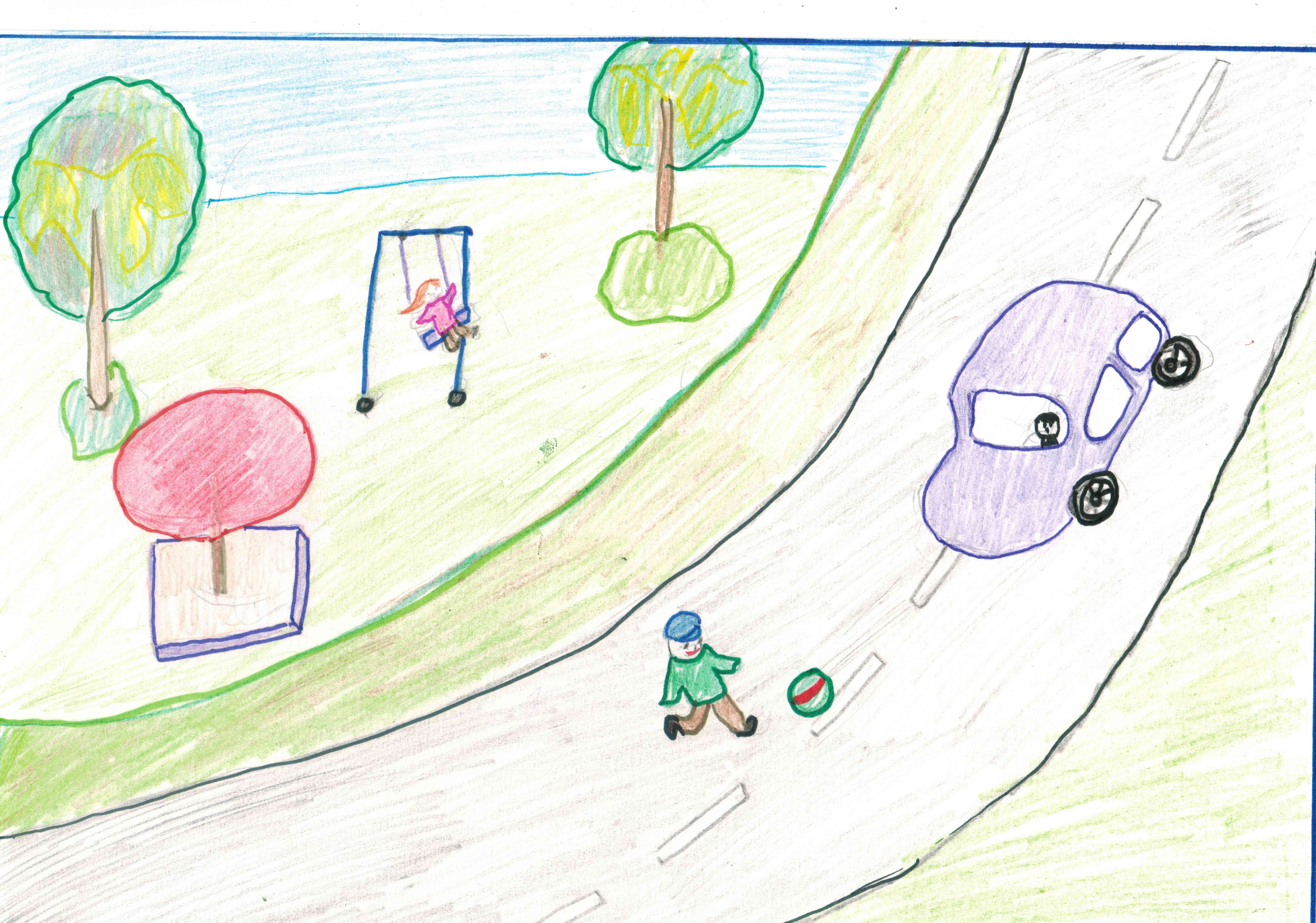 дорожные картинки для детей рисовать