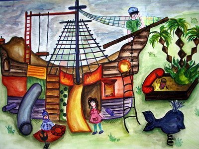 Рисунок детская площадка моей мечты