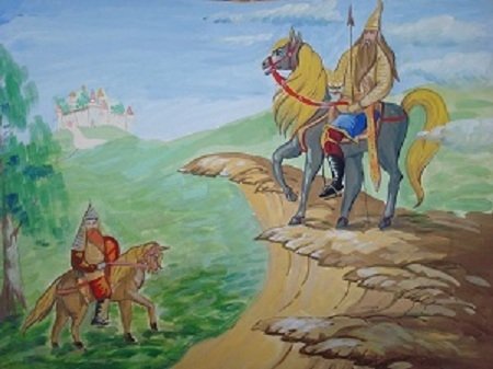 Иллюстрация Илья Муромец и Святогор