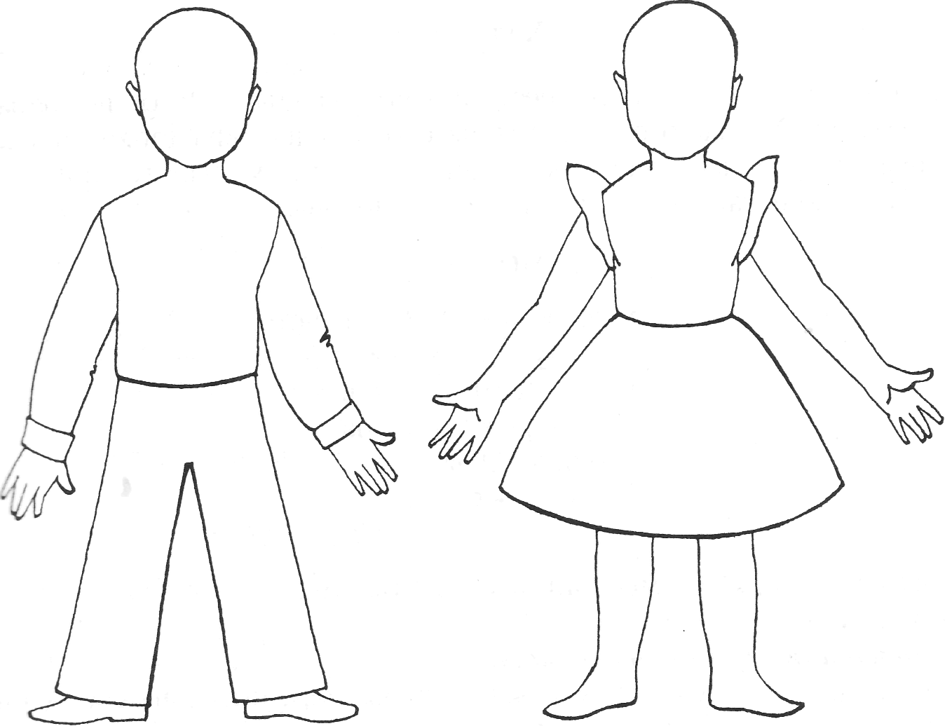 Фигура человека для рисования для детей