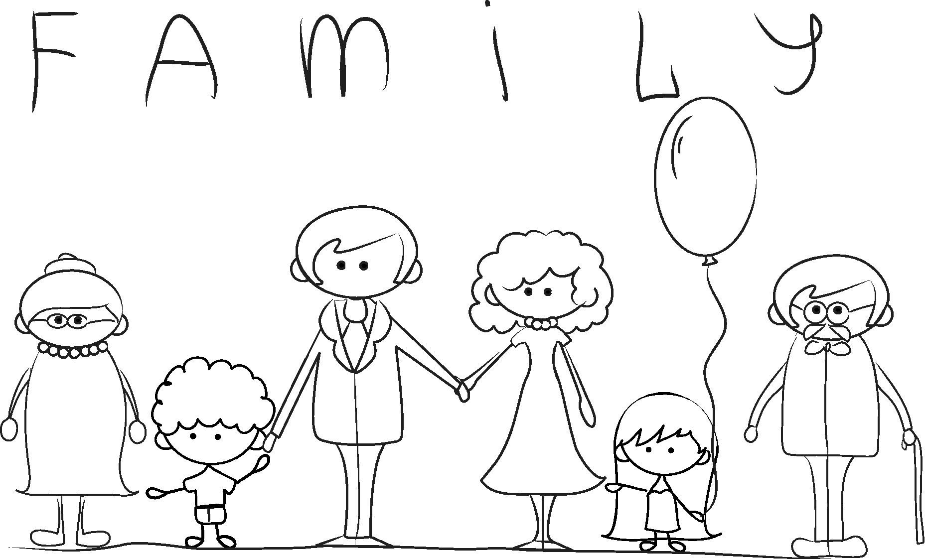 Рисунок семьи из 4 человек детский легкий