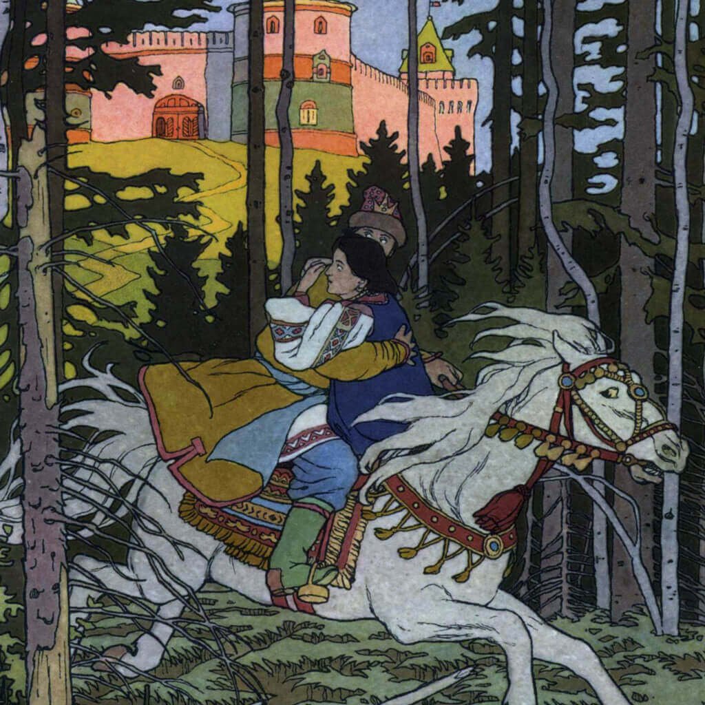 Рисунок на тему иван царевич и серый волк