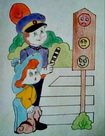 Рисунок на тему безопасное детство не сложно карандашом